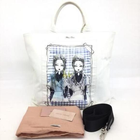 Miu Miu 2WAY Tote Bag White - Picture 16 of 16